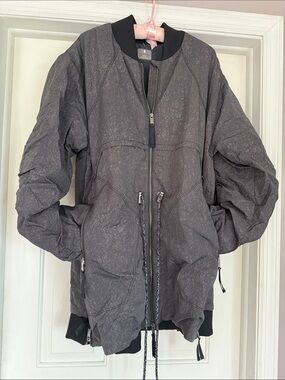 Free People Oversized Winter Jacket in Charcoal Gray